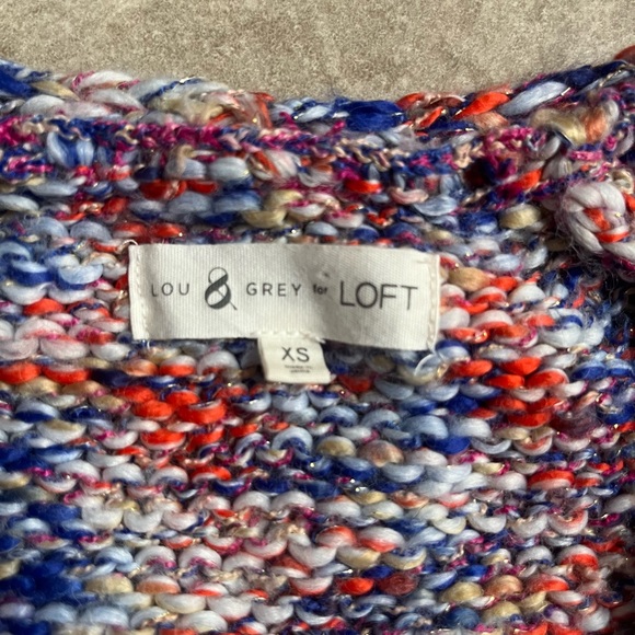 Lou & Grey women's sweater XS multicolor boho sweater, Colorful, boho, slouchy - Picture 4 of 6
